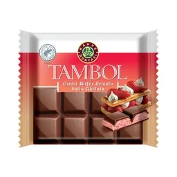 Tambol Çilekli Milföy Dolgulu Çikolata 100 G