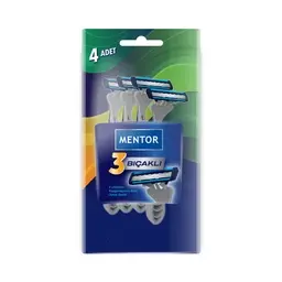 Mentor Üç Bıçak Tıraş Bıçağı 4'lü