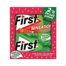 First Sensation Karpuz Aromalı + Nane Aromalı Sakız 2x27 G