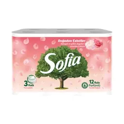 Sofia 3 Katlı Parfümlü Tuvalet Kağıdı 12'li