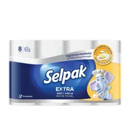 Selpak 3 Katlı Yağ Emici Kağıt Havlu 8'li