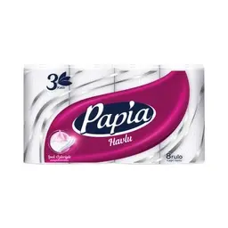 Papia İpek Özlü 3 Katlı Kağıt Havlu 8'li
