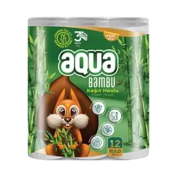 Aqua Bambu 3 Katlı Kağıt Havlu 12'li