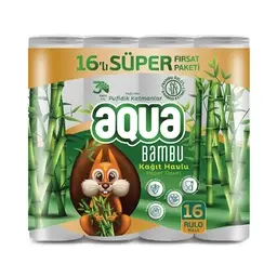 Aqua Bambu 3 Katlı Kağıt Havlu 16’lı