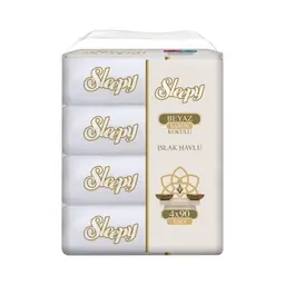 Sleepy Beyaz Sabun Kokulu Islak Havlu 4x90