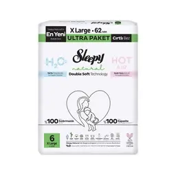 Sleepy Natural Double Soft X Large Çocuk Bezi 62'li