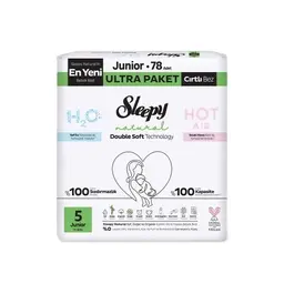 Sleepy Natural Double Soft Ultra Junior Çocuk Bezi 78'li