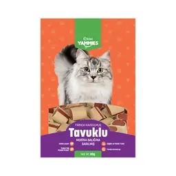 Kiwi Yammies Tavuklu ve Balıklı Kedi Ödül Maması 80 G