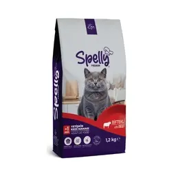 Spelly Biftekli Yetişkin Kedi Kuru Maması 1,2 Kg
