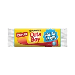 Koroplast Orta Boy Çöp Torbası 40'lı