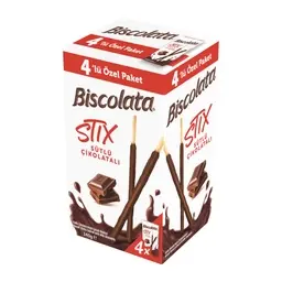 Biscolata Stix Sütlü Çikolatalı Bisküvi 4x35 G