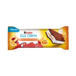 Kinder Sütlü Dolgulu Şeftali ve Çarkıfelek Meyvesi Soslu Kek 28 G
