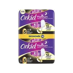 Orkid Platinum Gece Extra Plus Hijyenik Ped 10'lu