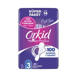 Orkid Platinum Özel Seri Hijyenik Ped Uzun Extra 14'lü