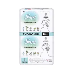 Sleepy Bio Naturel Premium Plus Normal Hijyenik Ped 14'lü