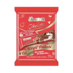 Ülker Pirinç Patlaklı Sütlü Çikolata 4x29 G